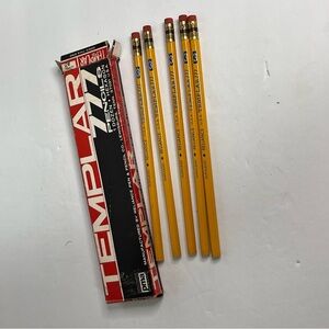 templar 777 no.3 pencil durolead reliance usa hexagon vintage lot of 5 with box